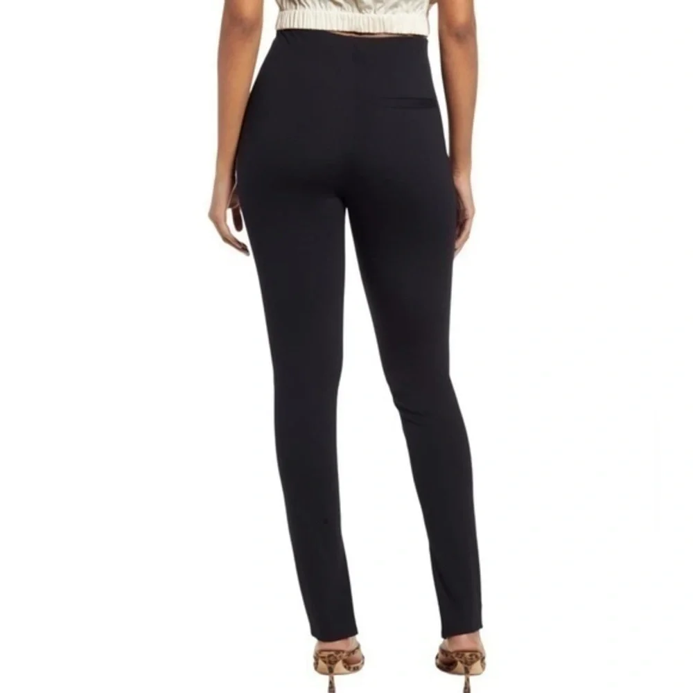 Open Edit Black Knit Split Hem Pants XXS NWT